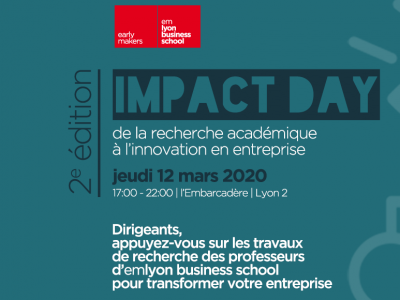 Événement Impact Day, organisé par l'EM Lyon Business School, à l'Embarcadère à Lyon, le 12 mars 2020