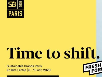 Événement Sustainable Brands Paris 2020, à La Cité Fertile, du 8 au 10 octobre 2020, organisé par Pixelis 