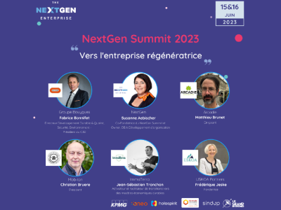 NextGen Summit 2023 : Vers l'Entreprise Régénératrice