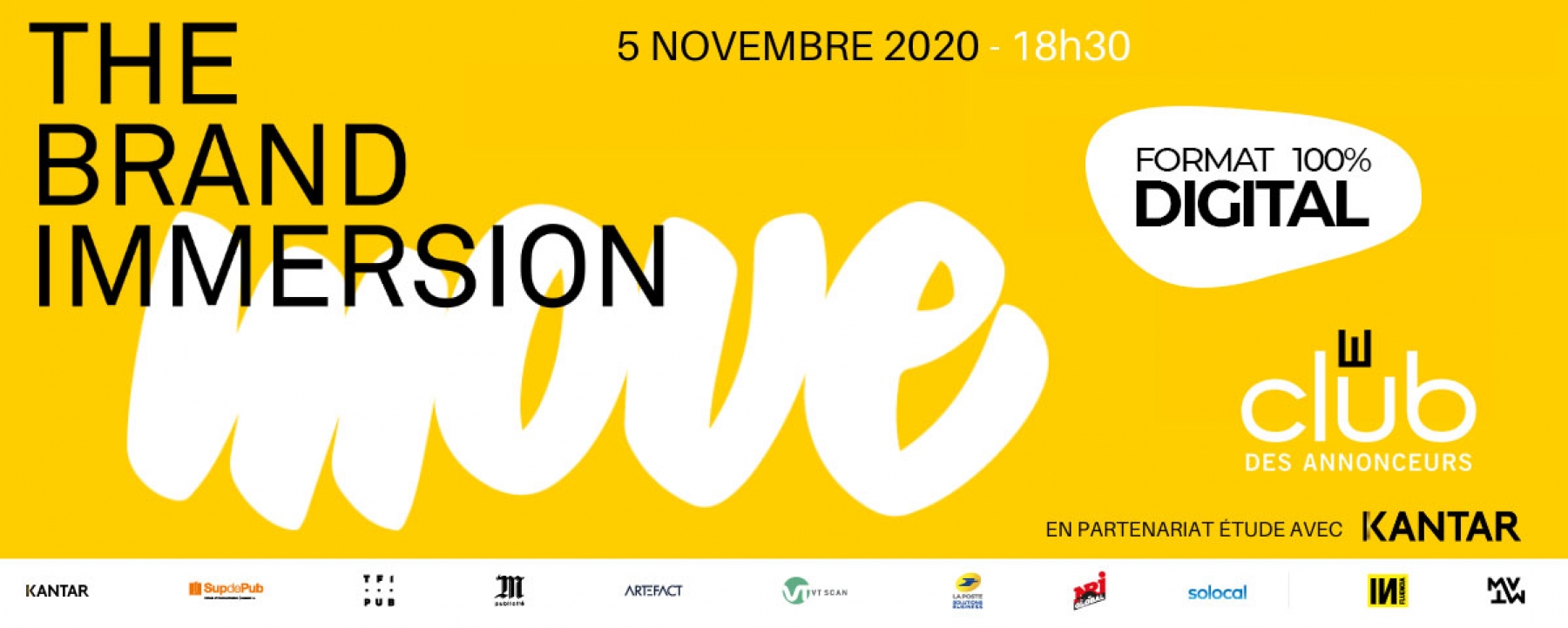 Brand Immersion #5, un événement  100% digital, organisé par le Club des Annonceurs, le 5 novembre